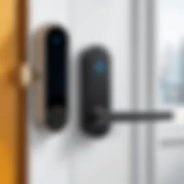 Modern digital door lock with smart technology