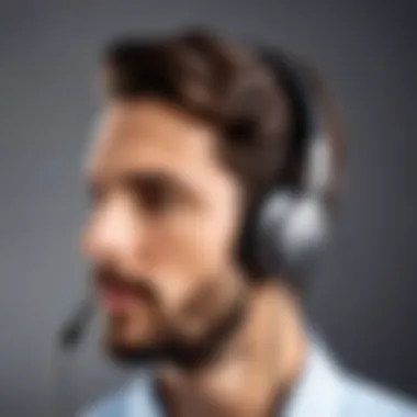 Close-up of Jabra headset features highlighting audio quality.