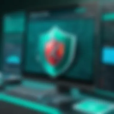 A visual representation of Kaspersky's security features integrated within the app store.