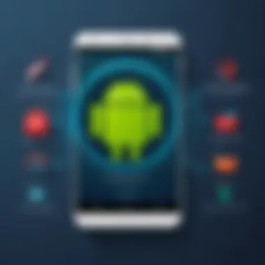 Infographic showcasing malware removal tools for Android