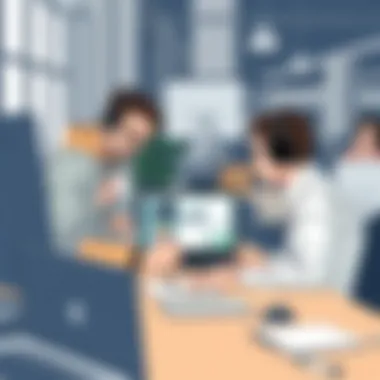 Creative professionals utilizing the Microsoft Surface Book Studio in a workspace