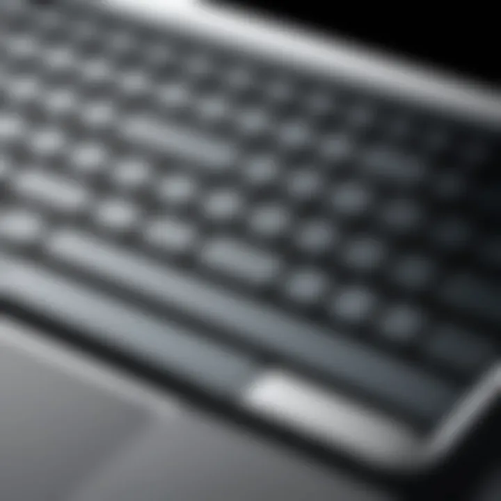 Close-up of the Microsoft Surface Laptop Go's keyboard and touchpad.