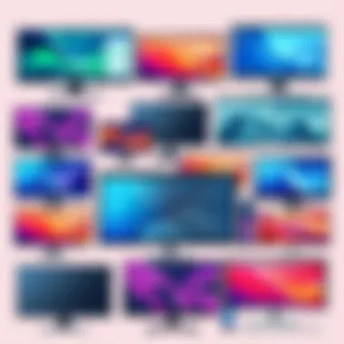 Popular Monitor Brands for Remote Professionals Diverse range of popular monitor brands displayed