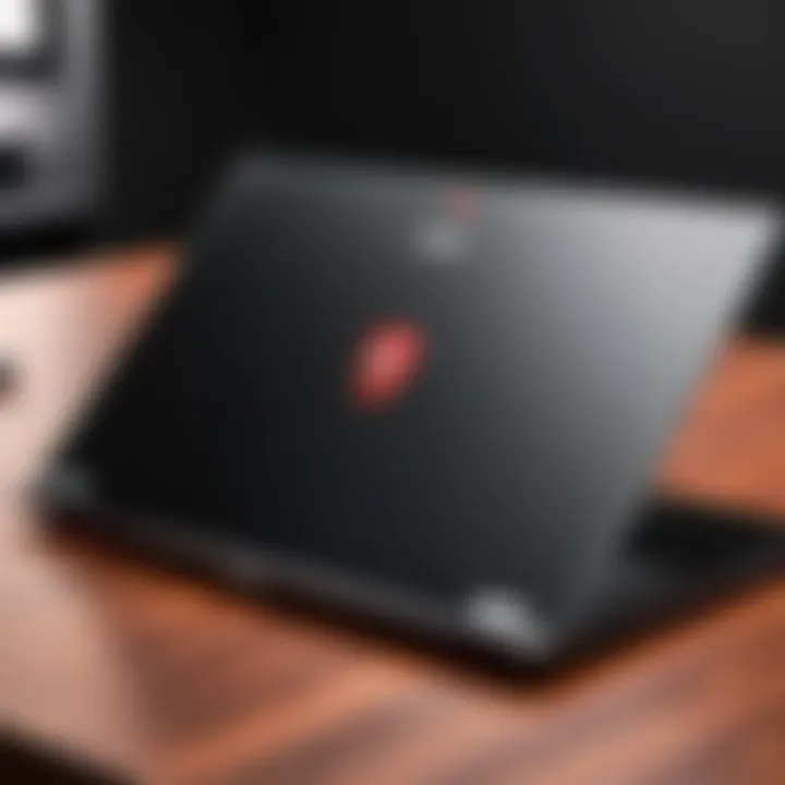 An MSI laptop showcasing its sleek design and high-resolution display