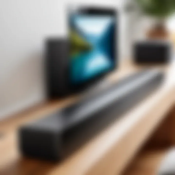 Vizio sound bar showcasing sleek design