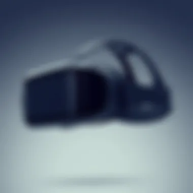 A detailed view of an Oculus headset highlighting its sleek design and advanced features