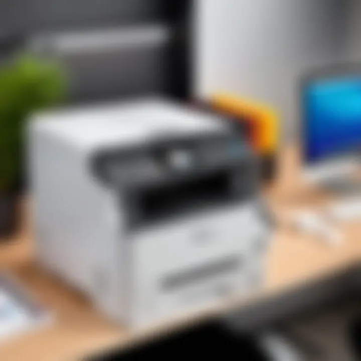 OfficeMax Color Laser Printer in a professional workspace setting