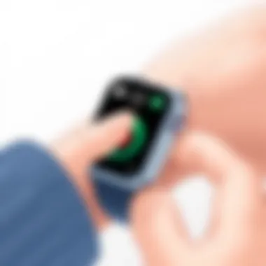 User engaging with workout applications on Apple Watch