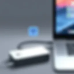 WiFi external hard drive connected to a Mac