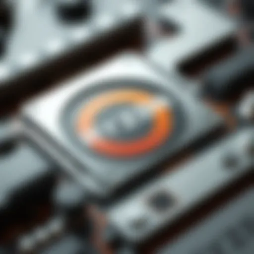 Close-up view of Ryzen 5 CPU architecture
