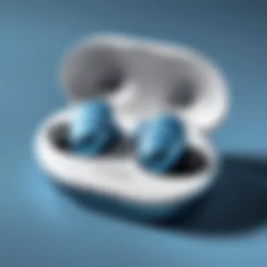 Detailed View of Earbuds Pro Design Close-up of Samsung Galaxy Wireless Earbuds Pro showcasing design