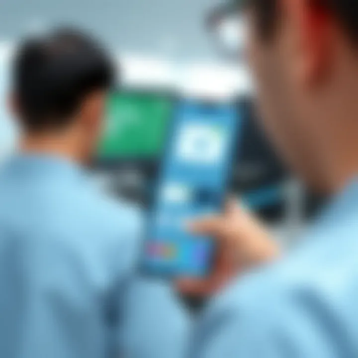 Samsung S52s 5G in use with applications displayed