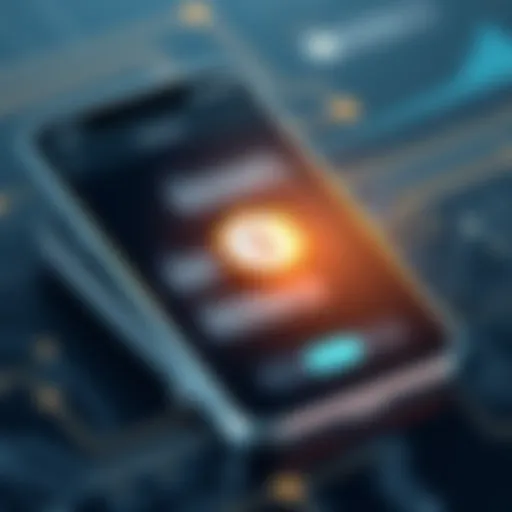 Secure messaging app interface displaying encrypted chat features