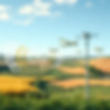 Rural Landscape and Signal Interference A rural landscape illustrating potential signal interferences