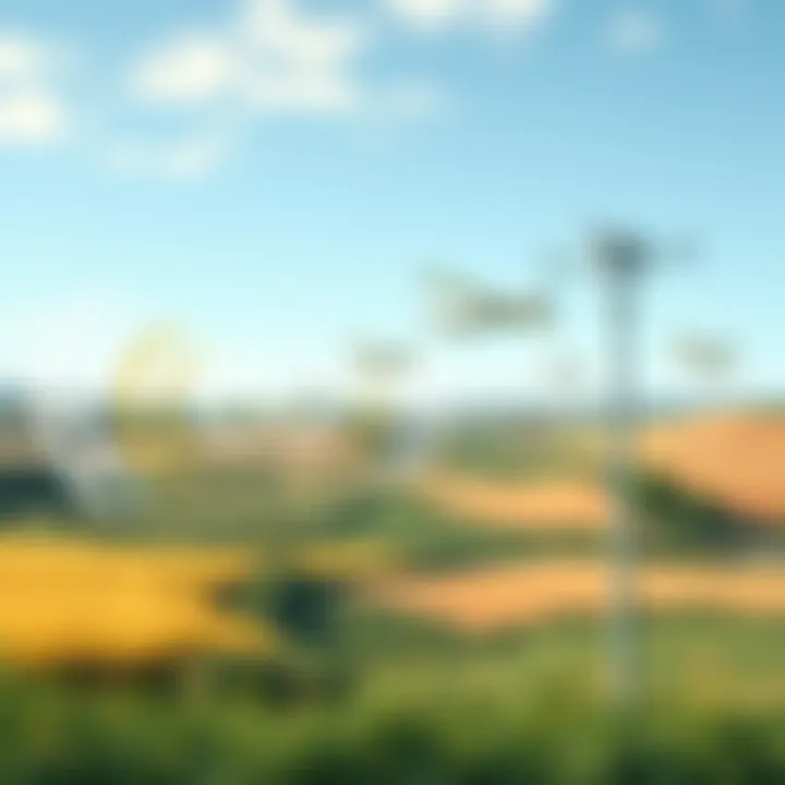 Rural Landscape and Signal Interference A rural landscape illustrating potential signal interferences