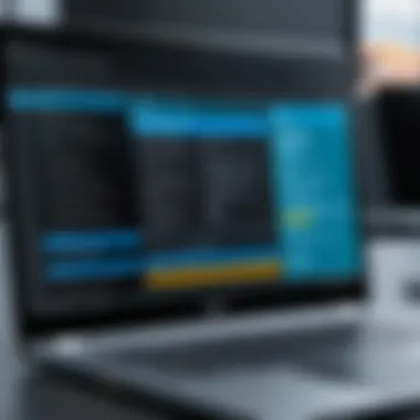 Highlighting Laptop Specifications on a Screen Close-up of laptop specifications highlighted on a screen