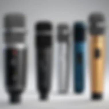 Different types of microphones suitable for various speaking scenarios.