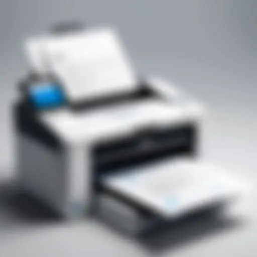 Digital representation of sending a fax via email