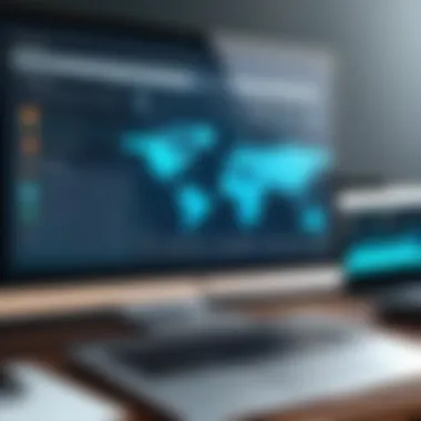 VPN Software Interface Software dashboard for VPN management