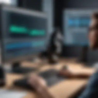 Recording Session with OBS Recording session using OBS displayed on monitor