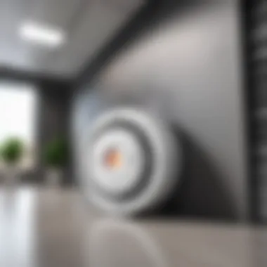 Advanced Smoke Detection Technology An advanced smoke detector system in a modern building