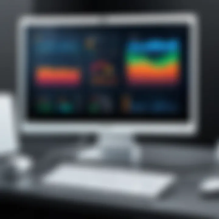 Display of various software interfaces for temperature monitoring