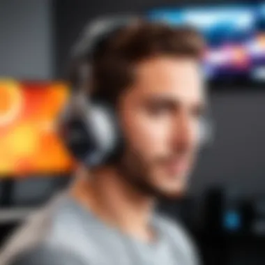 User enjoying SteelSeries headphones during gaming