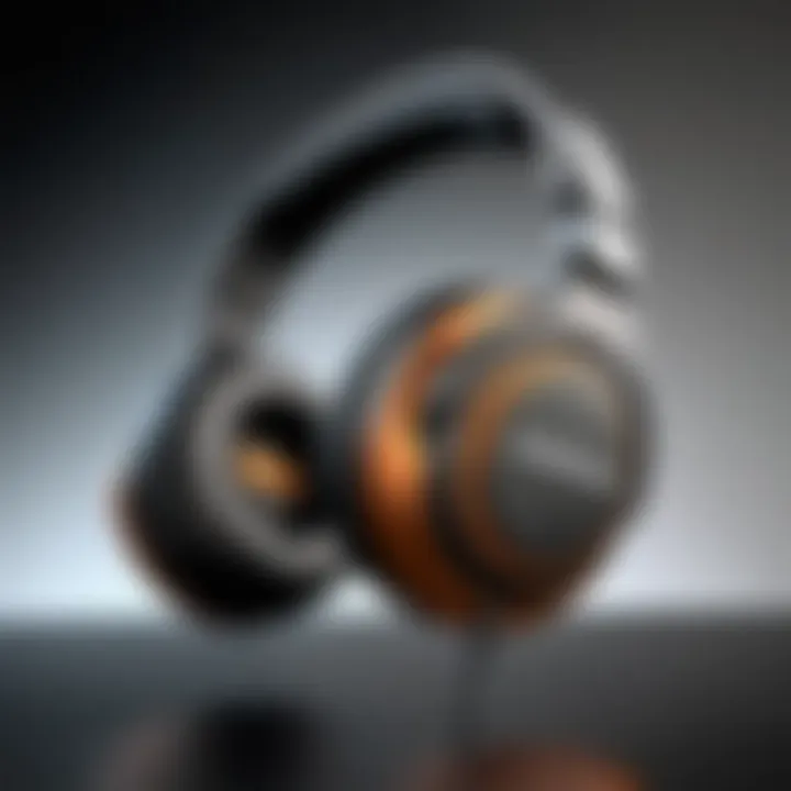 Close-up of SteelSeries headphone technology