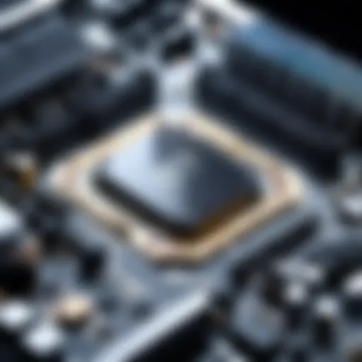 Detailed view of a high-performance motherboard showcasing its features