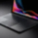 Sleek design of the Black MacBook highlighting its aesthetic appeal.