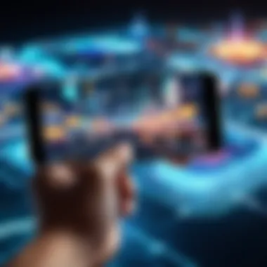 Technological Advancements in Mobile Gaming A futuristic depiction of technology advancements in mobile gaming