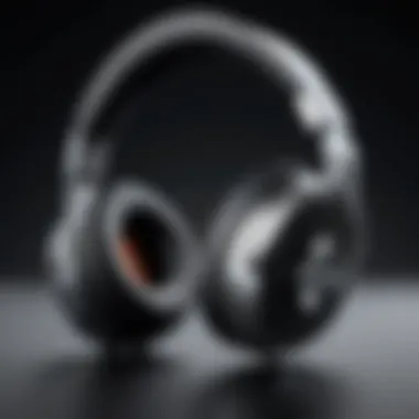 Technical Specifications of Audio Drivers Close-up view of audio drivers in studio headphones emphasizing technical specifications.