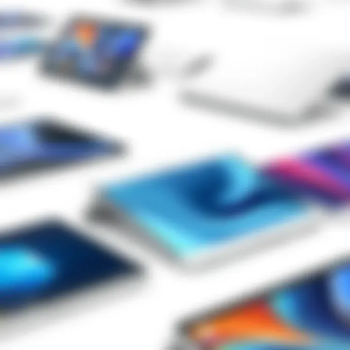 Stylish design of contemporary ten-inch tablets