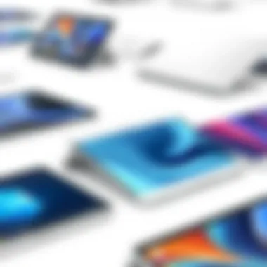 Stylish Design of Contemporary Tablets Stylish design of contemporary ten-inch tablets