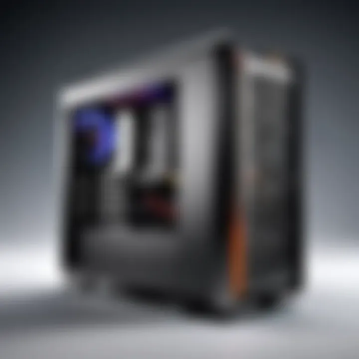 Side view of a sleek Trident Gaming PC chassis