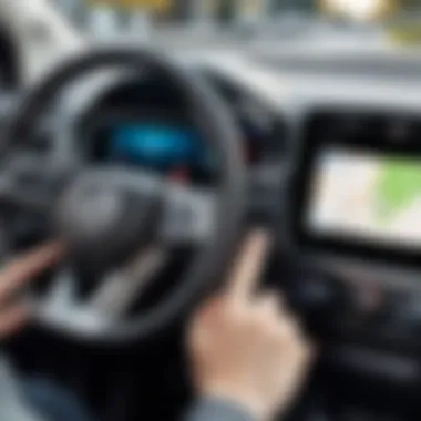 Seamless User Experience User interacting with Android Auto interface