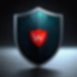 A digital shield symbolizing online security and anonymity