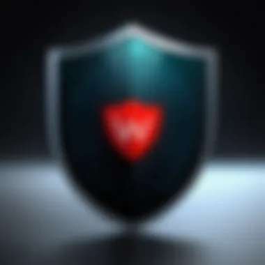 A digital shield symbolizing online security and anonymity