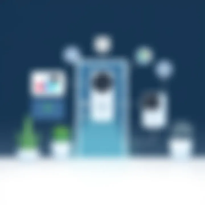 Illustration of doorbell camera installation process