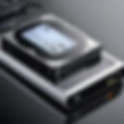 External hard drive showcasing 100GB storage capacity