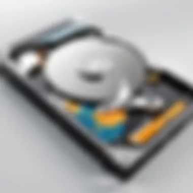 Advanced Hard Drive Recovery Tool An advanced hard drive recovery tool showcasing its intricate design and components