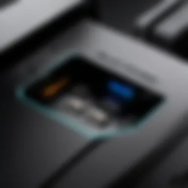 Close-up of USB ports on the Alienware Aurora R10