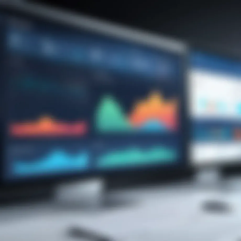 Dashboard displaying project metrics and analytics