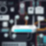 Visual representation of a router's internal components