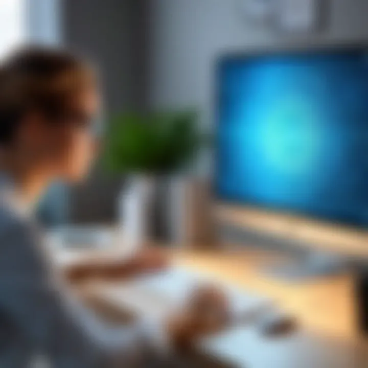 Diagram demonstrating the effects of screen filters on visual comfort and eye strain reduction.
