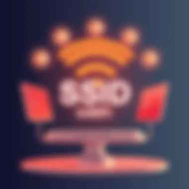 Illustration of SSID concept in WiFi networking