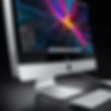 Close-up of the Apple iMac's advanced display technology