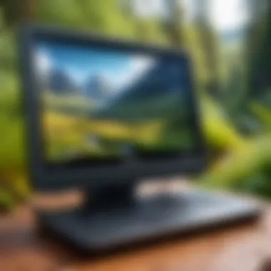 Portable 10 inch monitor in an outdoor environment