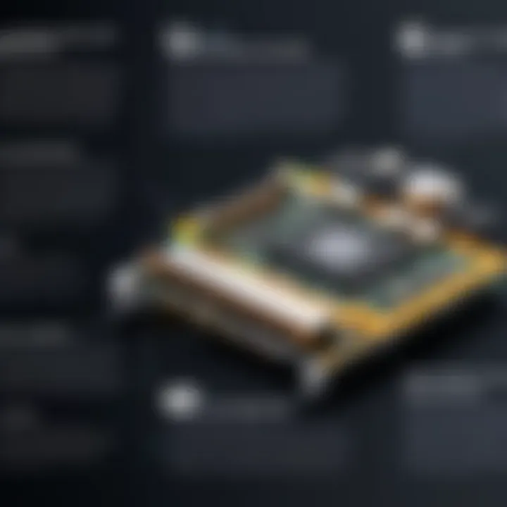 Infographic displaying the evolution of video card technology