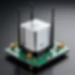Diagram illustrating the functionality of a WiFi booster for 5GHz networks